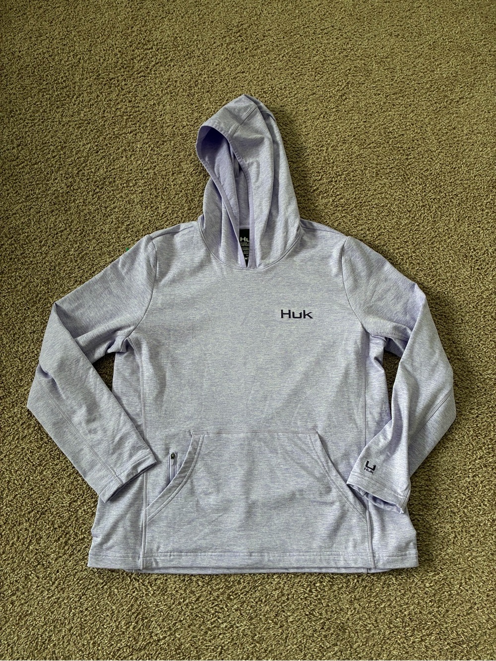 HUK Performance Fishing Men’s Pullover Hoodie Jacket Purple Size Large